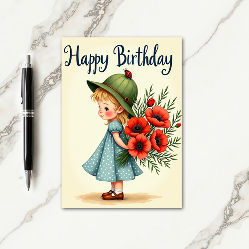 Birthday Illustration Joy Card