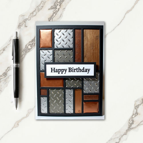 Birthday Industrial Mosaic Card