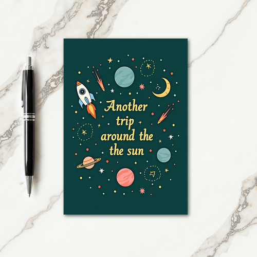 Birthday Journey Cosmic Art Card