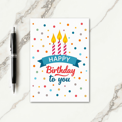 Birthday Joyful Candles Card