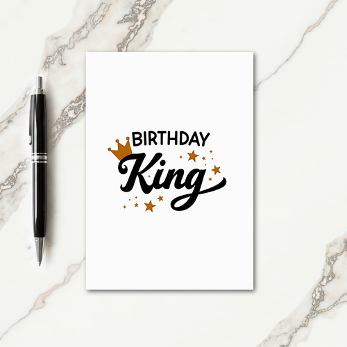 Birthday King Typography Card