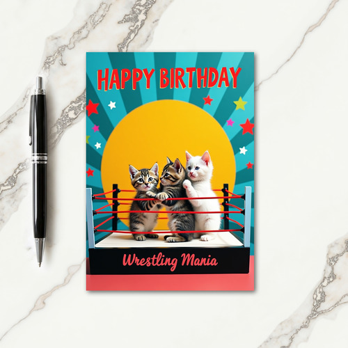 Birthday Kitten Mania Card