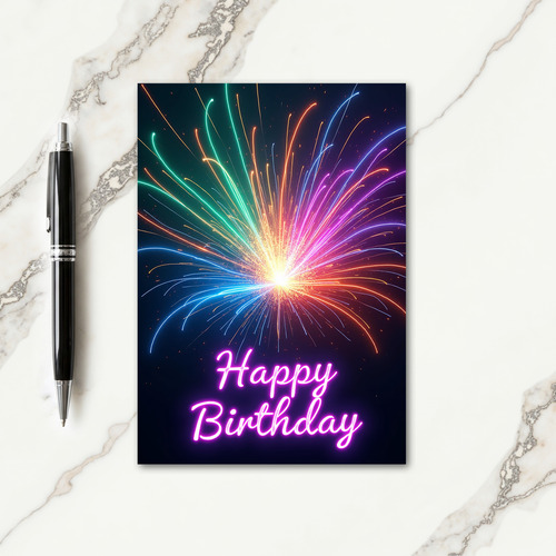 Birthday Light Burst Card