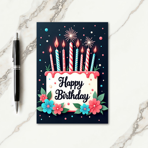Birthday Lights Sparkle Card