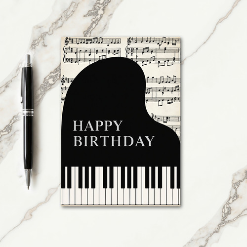 Birthday Melody Piano Card