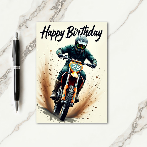 Birthday Motorcycle Action Card