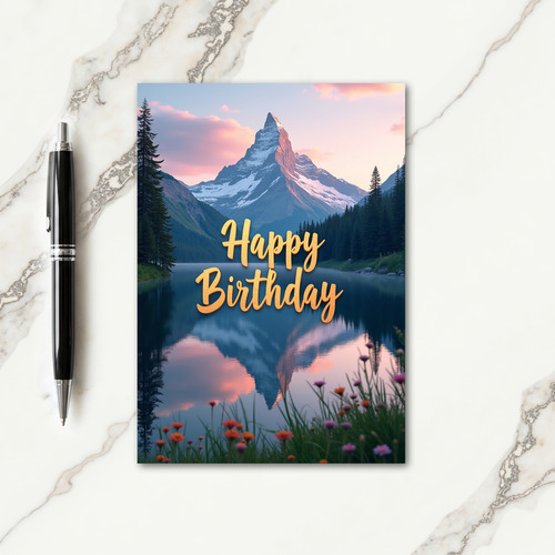 Birthday Mountain Peak Card