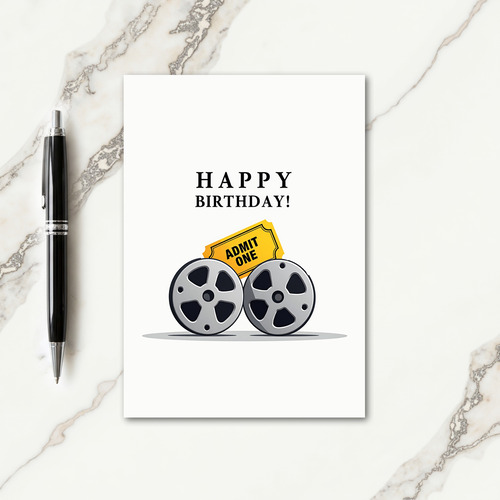 Birthday Movie Reel Card