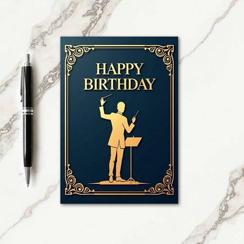 Birthday Musician Gold Card