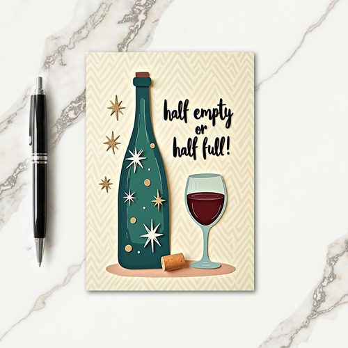 Birthday Paper Cut Bottle Card
