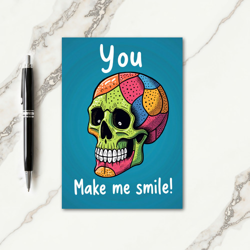 Birthday Pop Art Skull Card