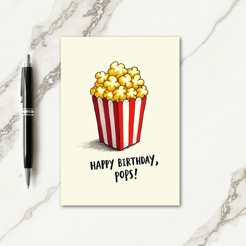 Birthday Popcorn Box Card