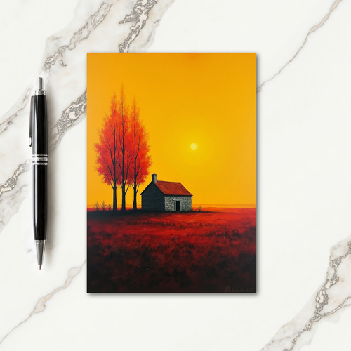 Birthday Red Roof House Card