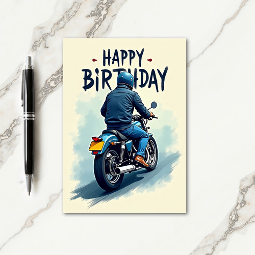 Birthday Ride Art Card