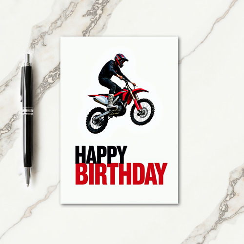 Birthday Rider Jump Card