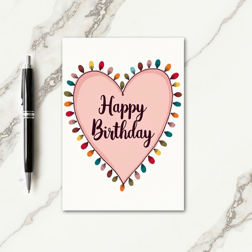 Birthday Rose Heart Card