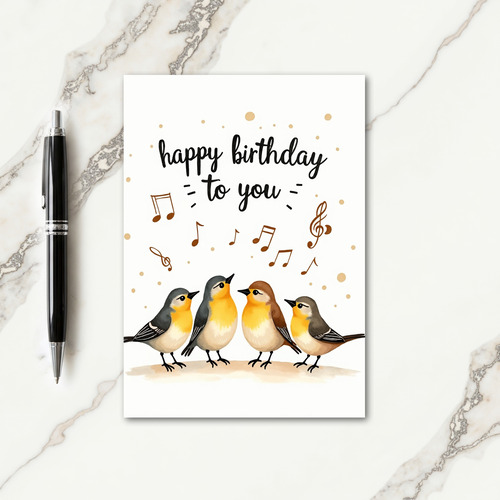 Birthday Songbird Music Card