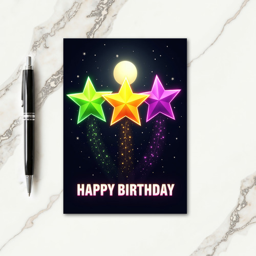 Birthday Starry Night Card