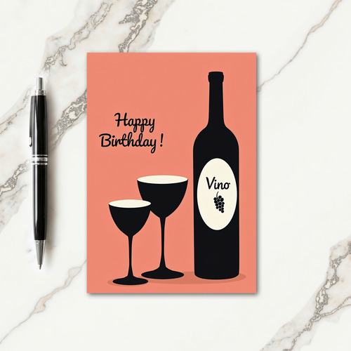 Birthday Toast Bottle Card