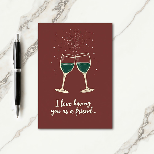 Birthday Toast Clinking Glasses Card