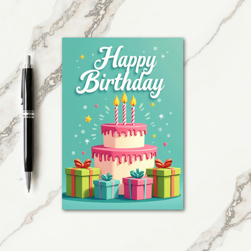 Birthday Treat Graphic Design Card