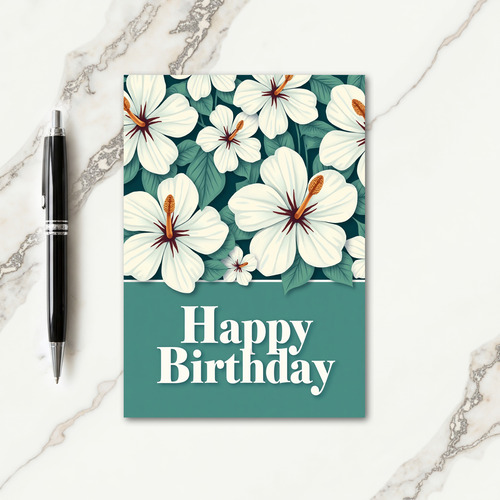 Birthday Tropical Bloom Card