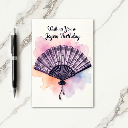 Birthday Violet Fan Card