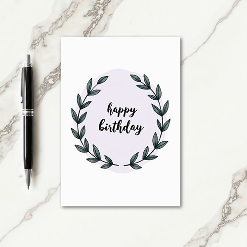 Birthday Watercolor Wreath Card