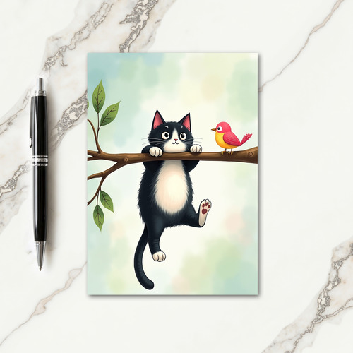 Birthday Whimsical Cat Card