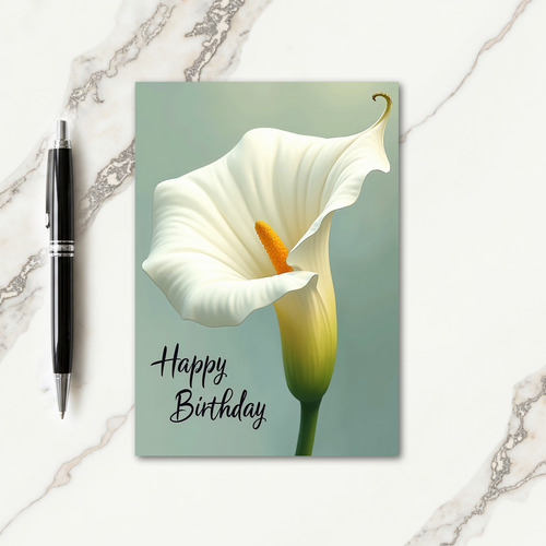 Birthday White Bloom Card
