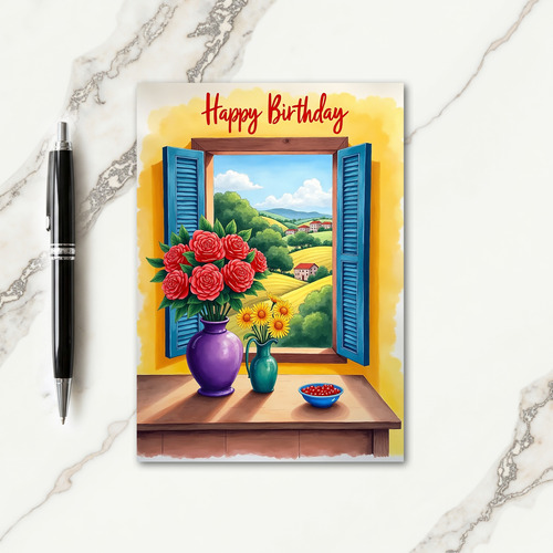 Birthday Window View Card