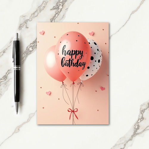 Birthday Wish Balloon Trio Card