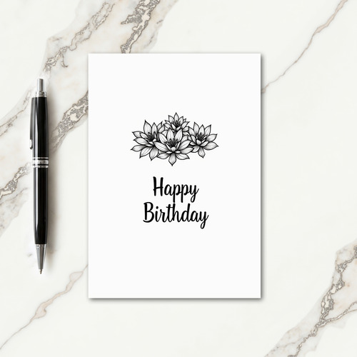 Birthday Wish Botanical Art Card