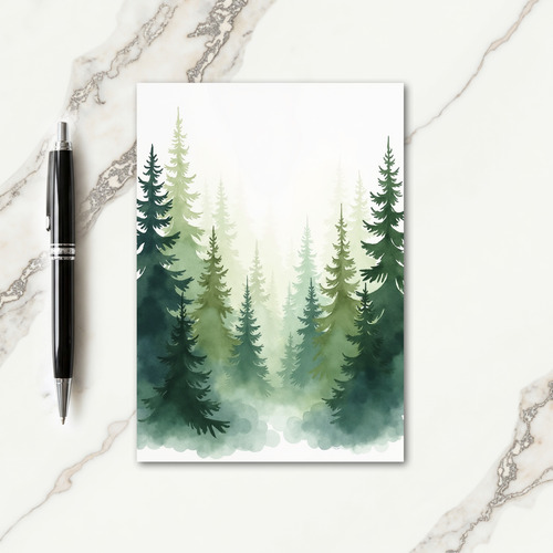 Birthday Wish Forest Watercolor Card