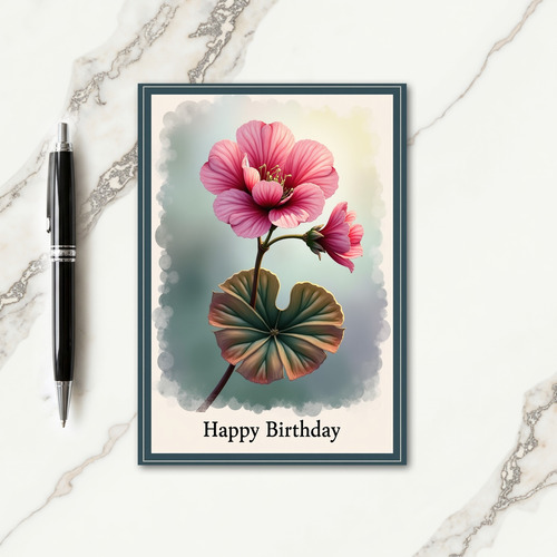 Birthday Wish Fuchsia Bloom Card