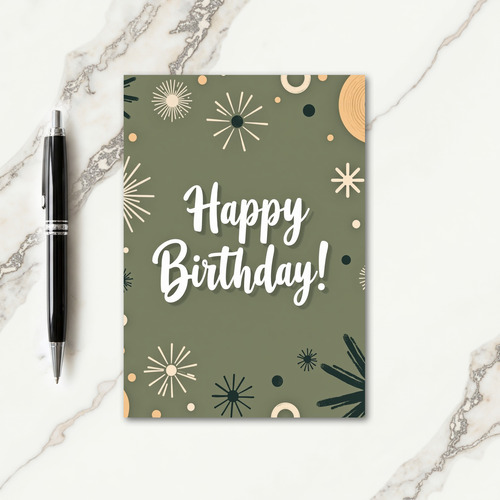 Birthday Wish Olive Card