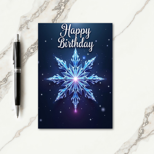 Birthday Wish Snowflake Card