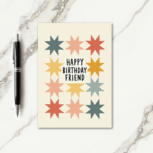 Birthday Wish Starry Grid Card