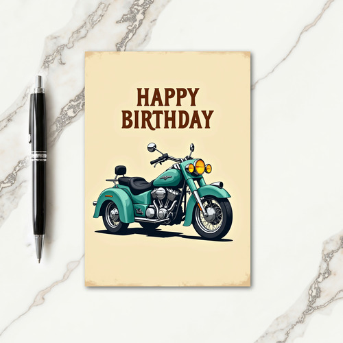 Birthday Wish Teal Trike Card