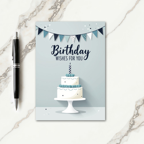 Birthday Wishes Cake Card