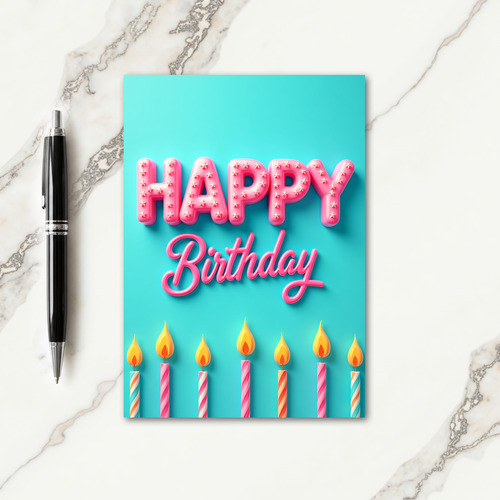 Birthday Wishes Candle Card