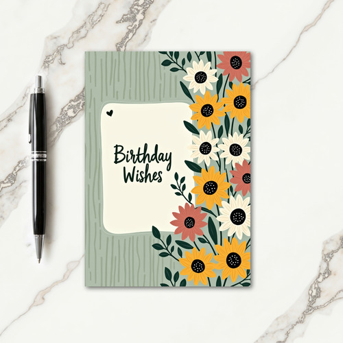 Birthday Wishes Floral Card