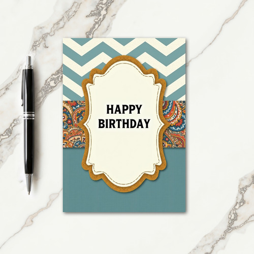 Birthday Wishes Scalloped Frame Card
