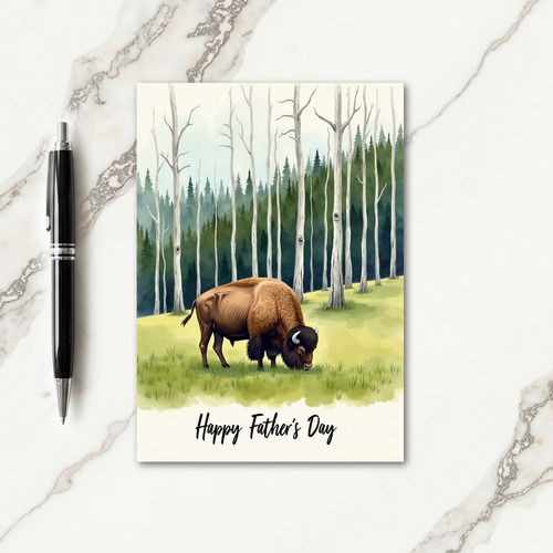 Bison Meadow Fathers Day Card