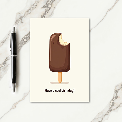 Bitten Chocolate Birthday Card