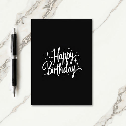 Black Background Birthday Card