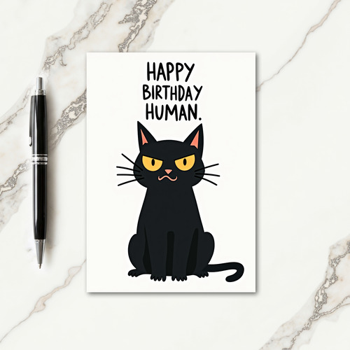 Black Cat Birthday Card