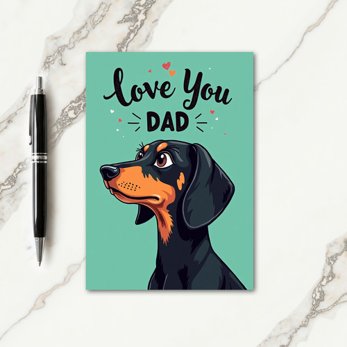 Black Dog Birthday Card