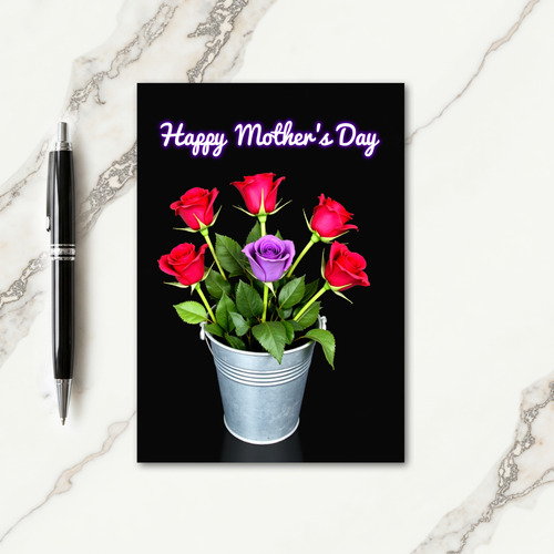 Black Floral Roses Special Card