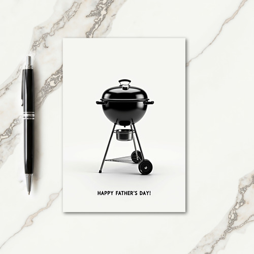 Black Grill Fathers Day Card